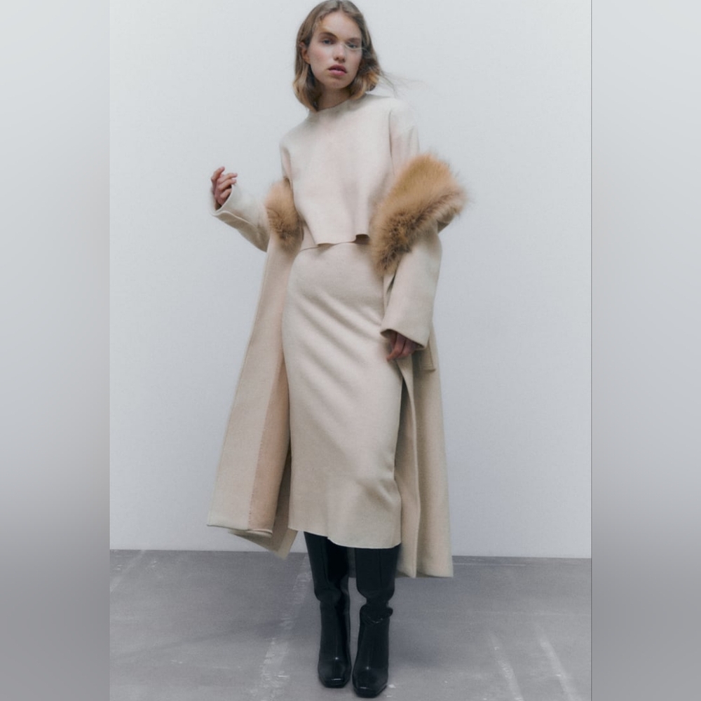 🆕 zara• long soft skirt